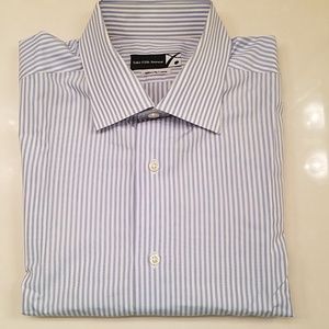 Saks Fifth Avenue Light Blue & White Stripe Shirt